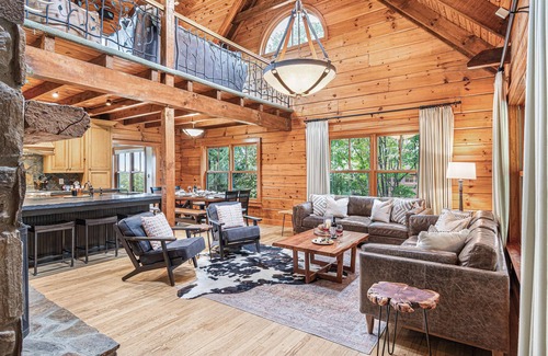 Banner Elk Cabin | Luxury Lodge w/Unmatched Long Range Views, Hot Tub, Game Rm, Fire Pit