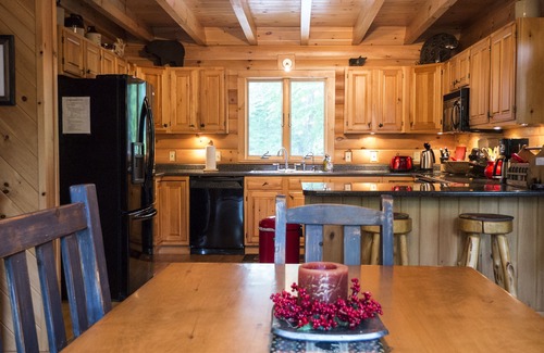 Sunday River Area House | Luxury Log Cabin Style Family House, gorgeous wooded and private setting.