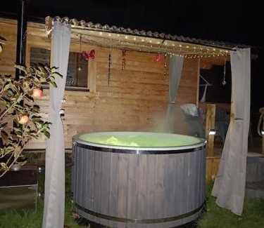 Moville Ski Chalet | Luxury log cabin with wood fired hot tub