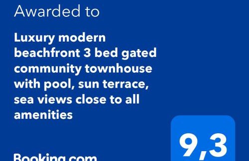 Marina de Casares House | Luxury modern beachfront 3 bed gated community townhouse with pool, sun terrace, sea views close to all amenities