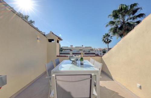 Marina de Casares House | Luxury modern beachfront 3 bed gated community townhouse with pool, sun terrace, sea views close to all amenities