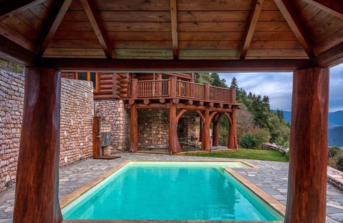 Karpenisi Ski Chalet | Luxury mountain Chalet, with private sauna and shared pool (ground level)