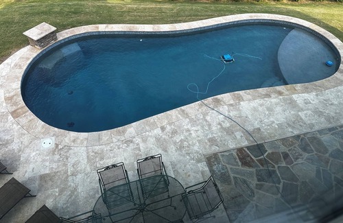 Riverview House | Luxury Oasis Pool & Patio Paradise Saltwater Pool & Outdoor Gas Fire Place