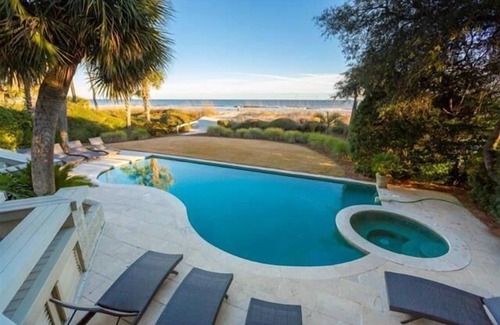 Beach Lagoon House | Luxury Oceanfront Home with Private Pool, Sleeps 15 in the heart of Sea Pines