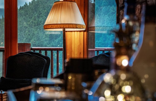 Karpenisi Ski Chalet | Luxury secluded mountain log chalet with pool (shared)
