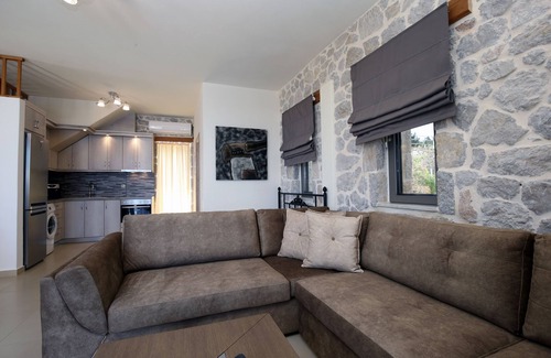 Tsoukaladhes Villa | Luxury stone Villa Angela unrestricted view of the Ionian Sea