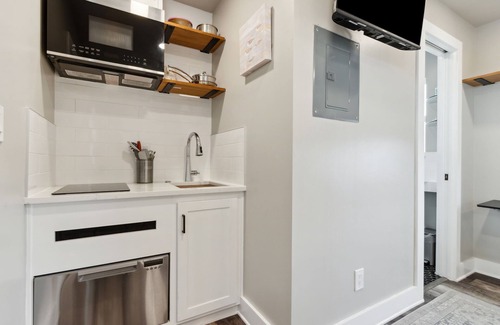 Ocean Cay Apartment | Luxury Studio Steps to Beach Kitchenette Outdoor Seating