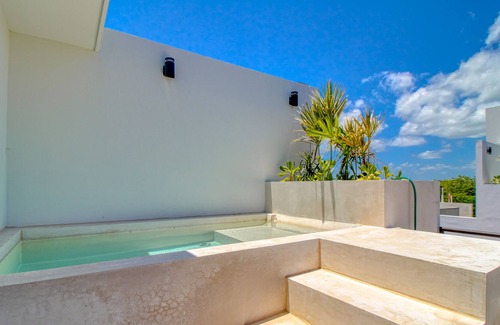 Villas Tulum Apartment | Luxury tropical apartment with balconies, hot tub, hammock, & AC - pool access