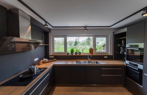Mulfingen House | Luxury vacation home by the river, sunbathing lawn, sauna, fireplace, barrier-free first floor
