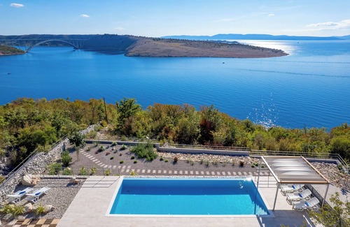 Kraljevica Villa | Luxury villa Ostro with infinity pool, sea view and Krk bridge view