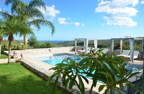 Darmarochori Villa | Luxury Villa with pool, located on a prominent hill, a few minutes to the sea.