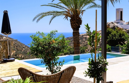 Fragkokastello House | Luxury village house with private pool and sea view in beautiful South Crete