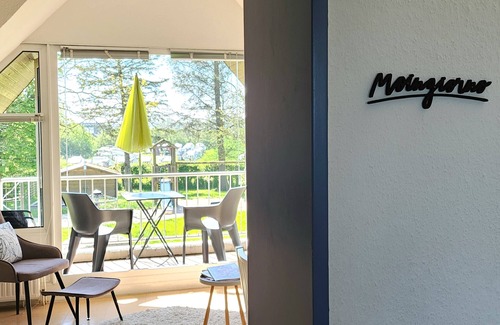 Kronsgaard Apartment | Lykkelig Ferie: bright apartment, south-facing balcony, beach 30 m, indoor pool, IR cabin, sauna