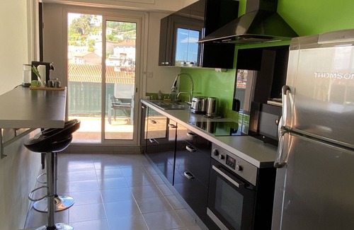 La Madeleine Apartment | Madeleine/Magnan Promenade Apt 2 rooms with very large terrace and sea view