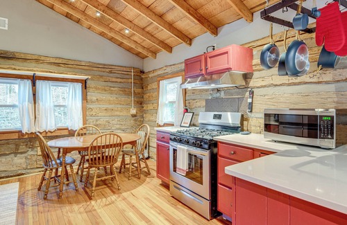Cataloochee Ranch Cabin | Maggie Valley Log Cabin: Deck + Mountain Views!