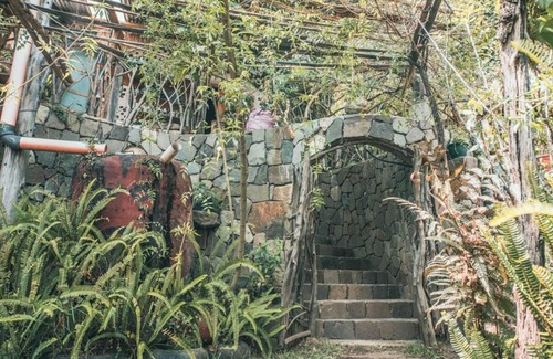 San Marcos La Laguna House | MAIN Earthship cabins with EPIC lake view and spring water!