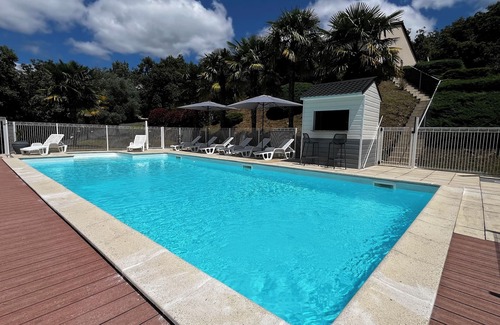 Cazoules House | Maison Avec Piscine et vue sur la Vallée de la Dordogne
