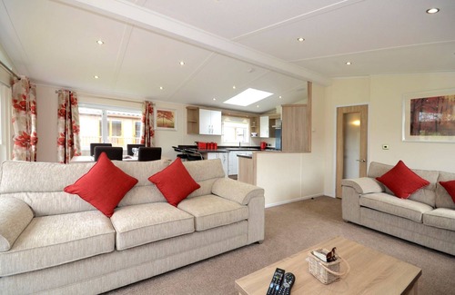 Malton Cabin | Malton Grange - Victory Greenland Luxury Lodge with hot tub. Rural views.