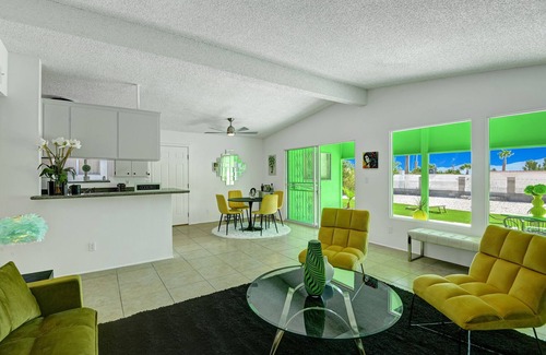 Desert Hot Springs House | Marilyn's Secret - Mid Century Modern Black House