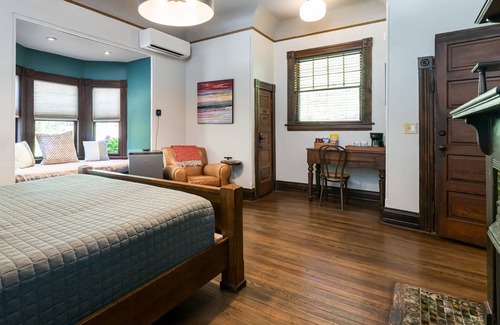 Marshall Cabin | Marshall Inn Grand Porch Guestroom, Walk Downtown
