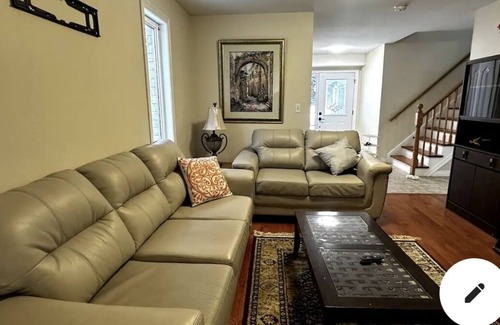Guelph House | Master Bedroom with ensuite Bathroom & Closet. Kitchen and living are shared.