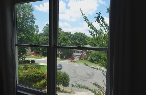 Lawrenceville House | Master BR: Private Bathroom, Workspace with a view & Pool