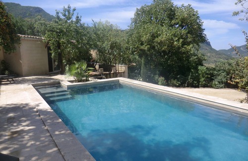 La Roche-sur-le-Buis House | Mazet pool and lime trees Borie to rock the box
