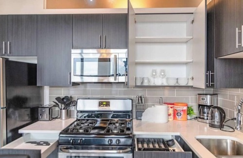 Near South Side Apartment | McCormick Place 2b/2b family unit with optional parking for up to 8 guests