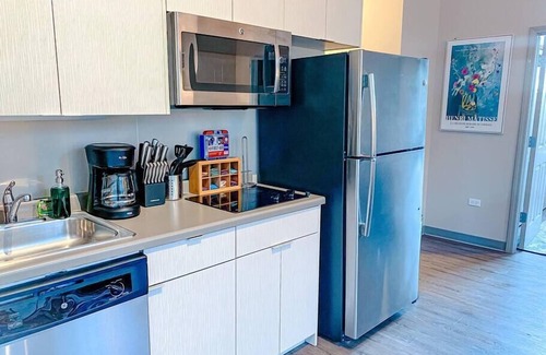 Near South Side Apartment | McCormick Place 2br/2ba with optional parking that sleeps 6