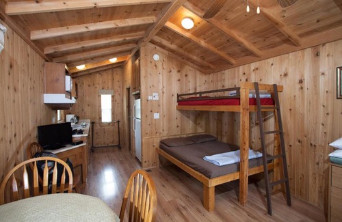 Lakehills Resort | Medina Lake Camping Resort Studio Cabin 1