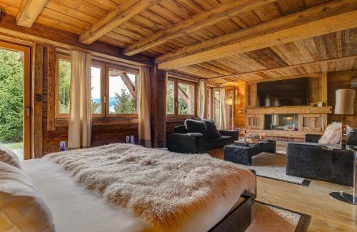 Demi-Quartier Ski Chalet | Megeve Luxury Estate The Royal Alpine Retreat with Mont Blanc View