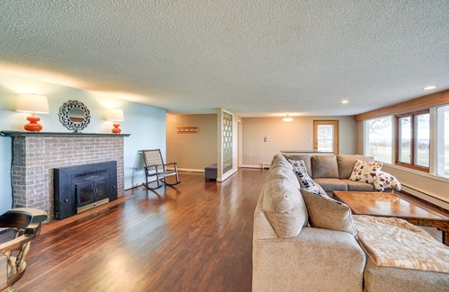 Menominee House | Menominee Waterfront Home w/ Private Beach Access!
