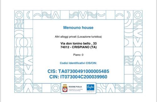 Crispiano Apartment | MenoUno House