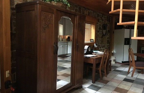 Smithville Cabin | Merging Waters - Native Stone, couples cabin in the Ouachita Mtns.