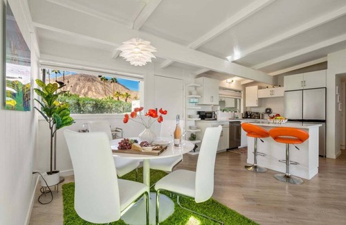 Palm Desert Condo | MID CENTURY CLASSIC walk to El Paseo! 2 Bed, 2 Bath. Best location in complex.