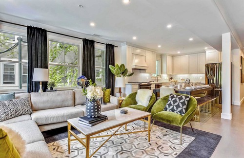 Jamaica Plain Apartment | Mid-Century Glam Retreat, Near T