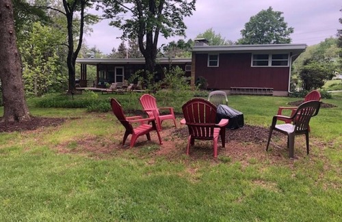 Livingston Manor House | Mid-Century Modern Catskill Retreat, Walk to town