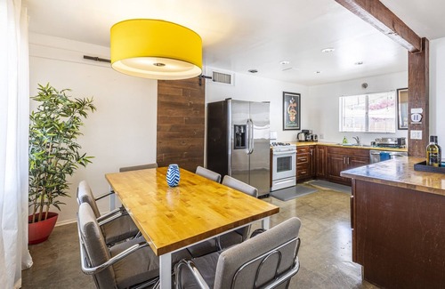 Cathedral City Cove House | Mid Mod Bungalow with Amazing Saltwater Pool, Spa, Peaceful and Desert Views