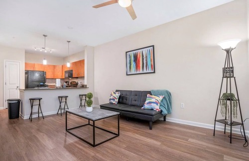 Westside Apartment | Midtown Contemporary Getaway with Spacious Balcony