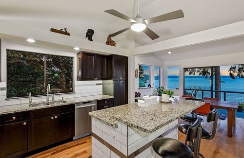 Burien House | Million $ Views 4BR 2.5BA Overlooking the Salish Sea Burien hot tub with view BBQ