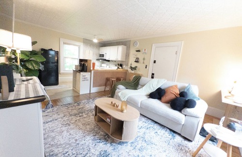 Skowhegan Apartment | Minimal & Cozy Victorian Private Room in Downtown Skowhegan