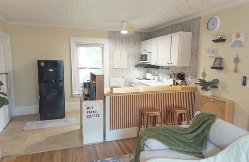 Skowhegan Apartment | Minimal & Cozy Victorian Private Room in Downtown Skowhegan
