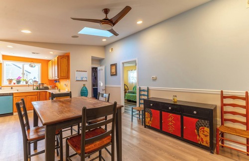 Beach Haven West House | Minutes to Ocean! 3-bedroom waterfront Boho Beach Bungalow with AC,WIFI,Bar Shed