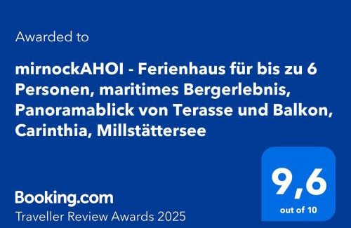 Ferndorf Apartment | mirnockAHOI - familienfreundliches Ferienhaus für 4 Erwachsene, maritimes Bergerlebnis, Panoramablick von Terrasse und Balkon, Carinthia, Millstättersee