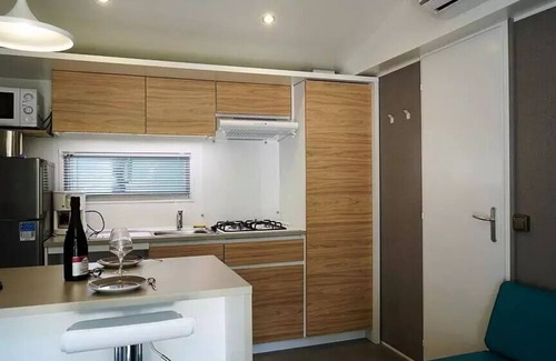Landevieille House | Mobile home ● Aufgedeckte Terrasse