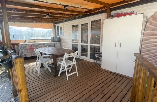 Azur House | Mobilhome 4/6 Personnes Climatisé ds Camping 3 Azur au Bord du lac de Soustons