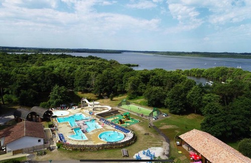 Azur House | Mobilhome 4/6 Personnes Climatisé ds Camping 3 Azur au Bord du lac de Soustons
