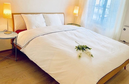 Flueelen Apartment | Modern Apartment with balcony -3 Minutes Walk to Lake & Train Station