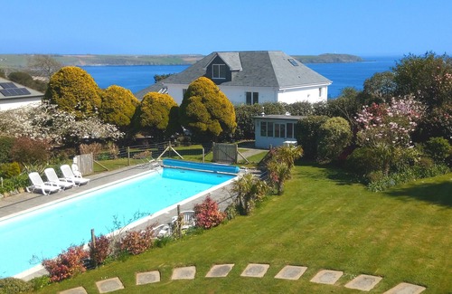 Carlyon Bay House | Modern 5 Bedroom House, Large Private Pool, Private Garden, and Sea View