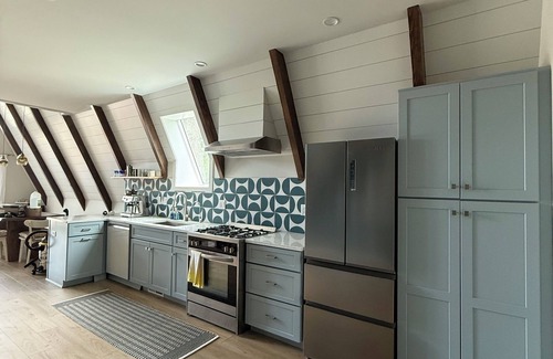 Bluffton Cottage | Modern A-frame situated only steps to beautiful Michigan and Muskegon beaches.